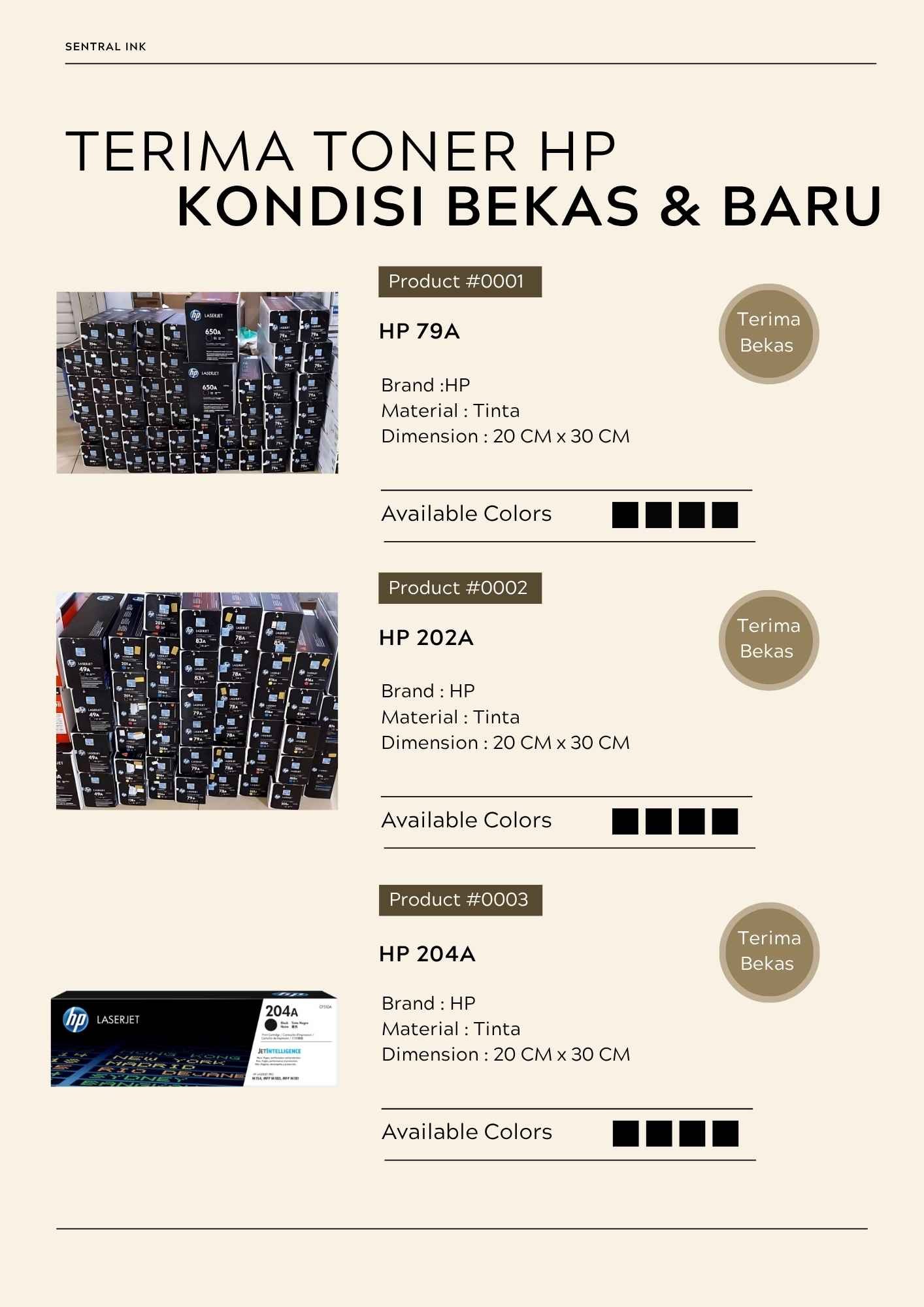 jual beli toner hp baru dan bekas